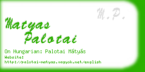 matyas palotai business card