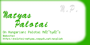 matyas palotai business card